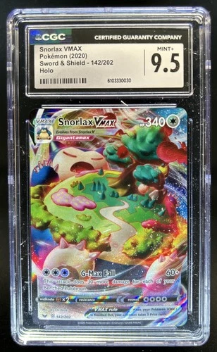 2020 Pokemon SWSH Snorlax Holo #142/202 CGC 9.5