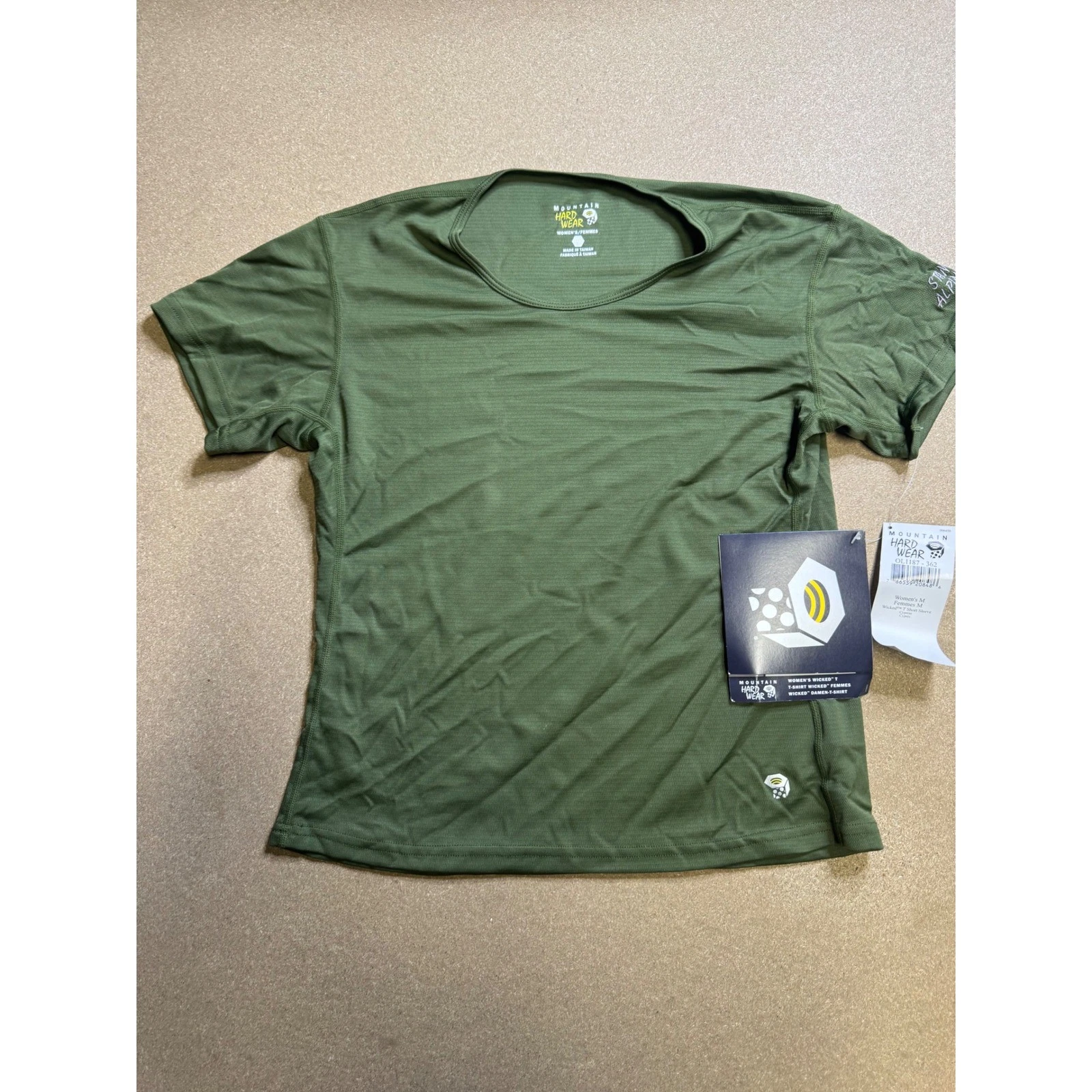 Mountain Hardwear Wicked T Shirt Womens Medium Cypress Green Stanford Alpine