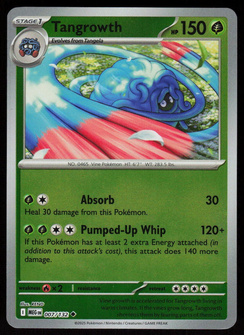 Tangrowth 007/132 Uncommon Mega Evolution Pokemon Reverse Holo Near Mint