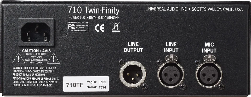 Universal Audio UA-710TF Twin-Finity Mic Preamplifier - Image 2 of 3