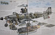 Messerschmitt Me Picture Aircraft Detail Sheet Wall Art Out of Print Decor  