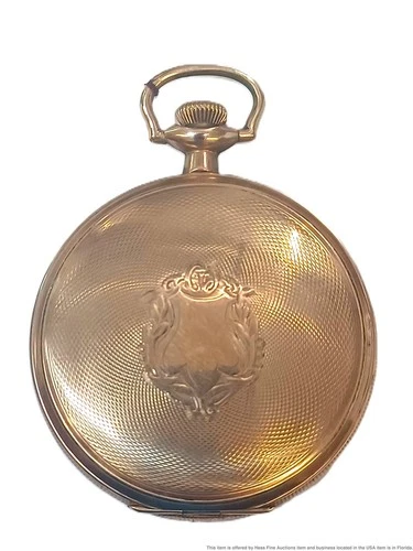 Antique Running Class 111 White Dial Mens Elgin Large Hunter Pocket Watch