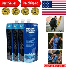 Effortlessly Fill 32oz Water Filter Pouches from Streams for Safe Drinking