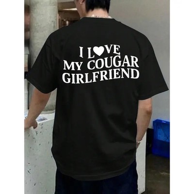 Trendy T-Shirt With A Bold Declaration: Iconic 'I Love My Cougar Girlfriend'