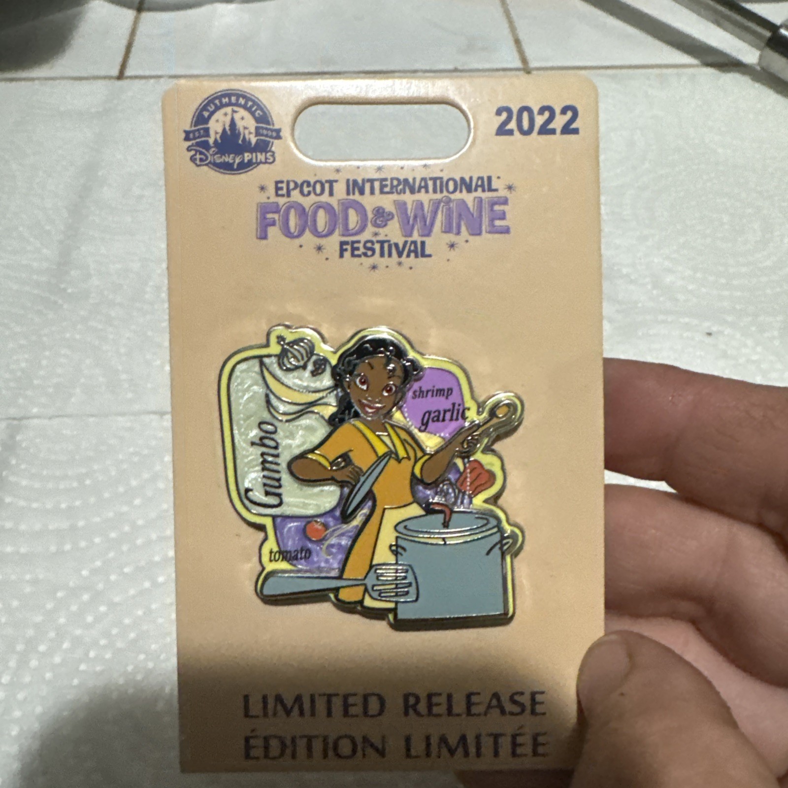 Disney 2022 Epcot Food Wine Festival TIANA Gumbo Pin, Limited Release , New