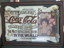 Vintage Coca-Cola mirror 35"&times;25"