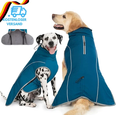CYPONPY Hundemantel Warm Wasserdicht Hundejacke Winter Fleecemantel Hund Regenjacke Refl