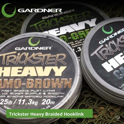 Gardner Tackle Trickster Heavy Braided Hooklink - Karpfen Barbe Friedfischangeln