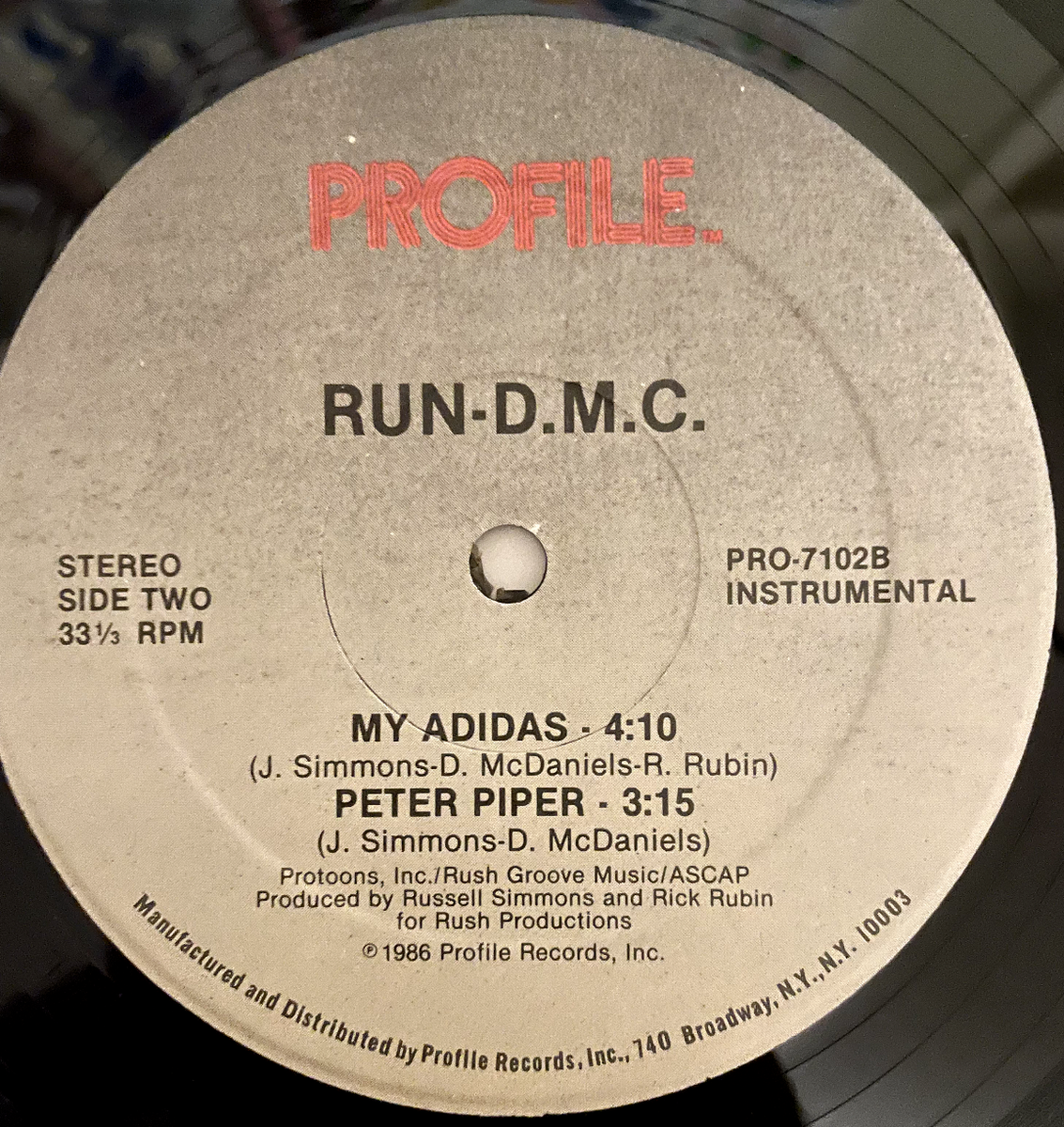 Run-D.M.C. ‎– My Adidas / Peter Piper - 12