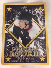 2017 NHL Hockey Leaf NICO HISCHIER Rookie Toronto Fall Expo Promo Gold Leaf