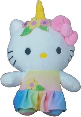 Hello Kitty Plush Rainbow Unicorn by Sanrio Fiesta Toy Stuffed