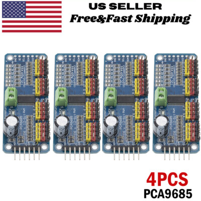 4X PCA9685 16-Channel 12-bit PWM Servo motor Driver I2C Module Arduino Robot NEW