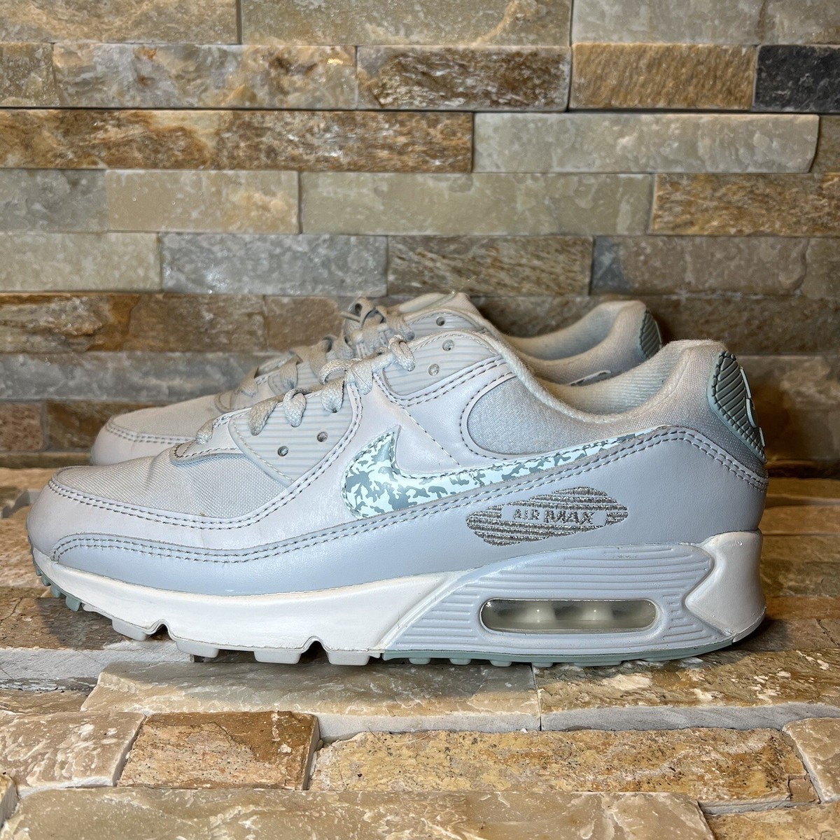 Nike Air Max 90 Aura Ocean Camo Leather Sneakers Women's Size 8.5