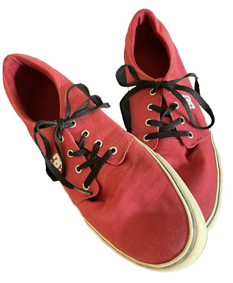 DC Men's Trase TX Red Canvas Skateboard Shoes Sz 12 ADYS300126, VERY GOOD