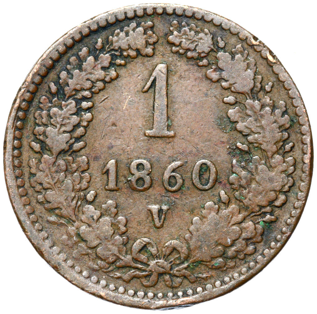 Austria-Austria-Franz Joseph I. - Coin - 1 Kreuzer 1860 V - Venice
