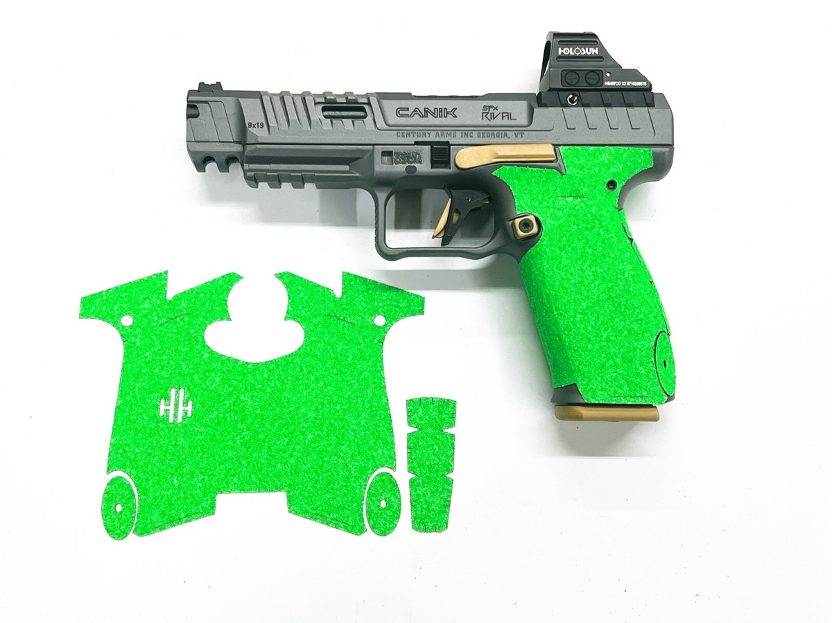 HANDLEITGRIPS Neon Green SANDPAPER Gun Grip Tape For CANIK SFX