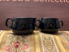 Fiesta Ware Cobalt Blue Creamer Pitcher Sugar Set Made In USA EUC NO Lid