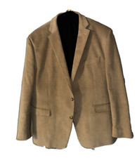 Chaps Brown Corduroy Elbow Patch 2 Button Blazer Jacket Mens Sz 48 R Sports Coat