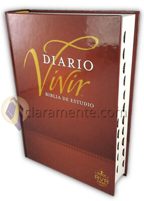 Biblia de Estudio del Diario Vivir RV1960 tapa dura a color con indice