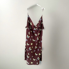 Urban Outfitters Butterfly Satin Mini Dress Large Y2K Whimsigoth Fairy Grunge