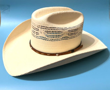 R Resistol 7X Natural Wyoming Vent Cattleman Crown Cowboy Hat Unisex Size 7