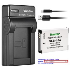Kastar Battery Slim Charger for Samsung SLB-10A  Samsung L210 L310W M100 Camera