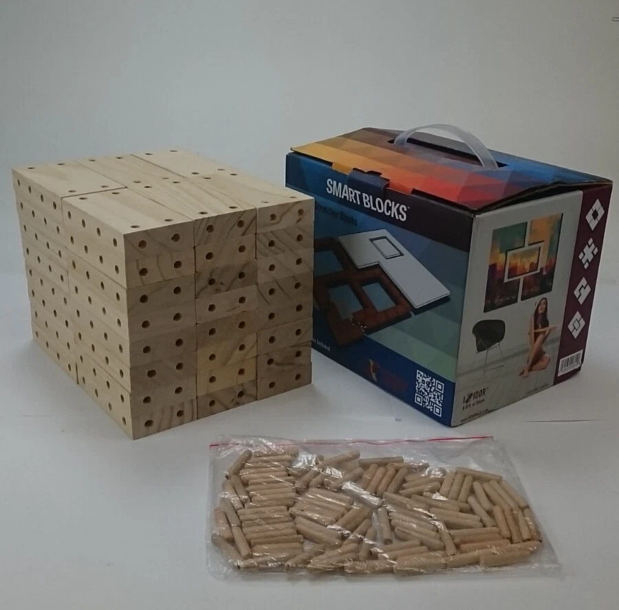 Wooden Building Blocks Set for Kids Stacker Construction Creativity Toys 6+ NEW - Image 3 of 4