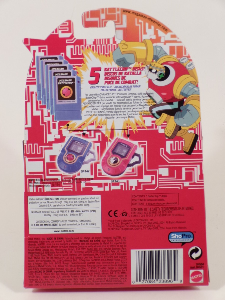 2004 MEGAMAN NT WARRIOR BATTLECHIP 5 PACK CP10 MATTEL NEW SEALED