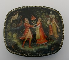 Lackmalerei. Handgemalt! Dose. Märchen "Die feuerrote Blume"! GESCHENKIDEE