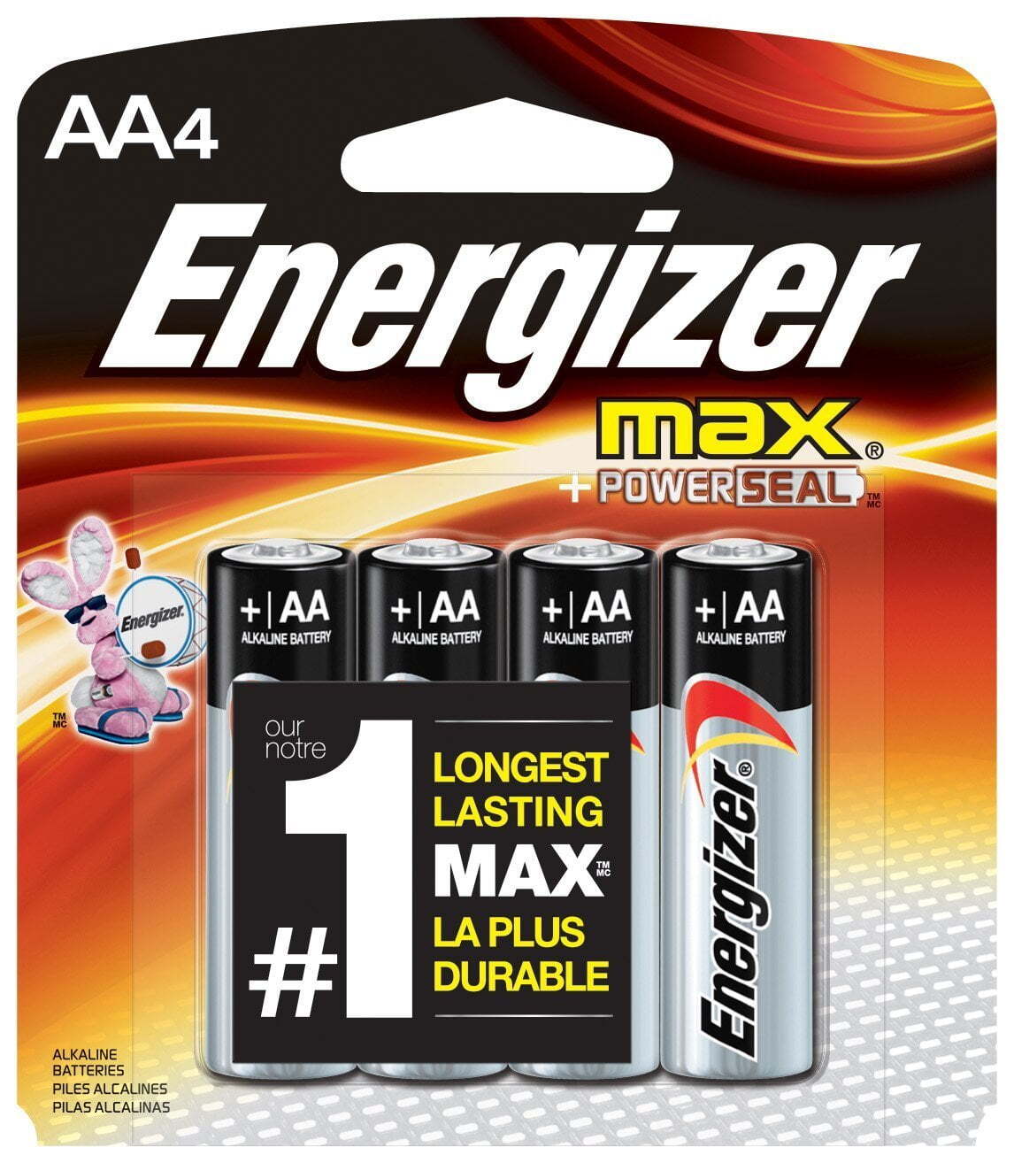 Energizer AA Batteries, Max Alkaline (4 Count)-image