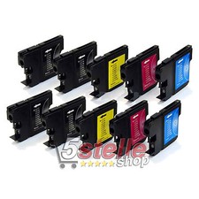 KIT 10 CARTUCCE PER BROTHER DCP-145C 163C 165C 167C 195C 197C 365CN 1000