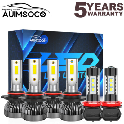 For Mitsubishi Lancer 2008-2017 LED Headlights High Low Beam Fog Light Bulbs Kit
