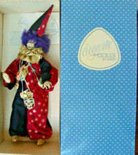 Dakin Elegante Doll Pip Pierrot Faith Wick 19" Box Tags Papers 1985 Excellent
