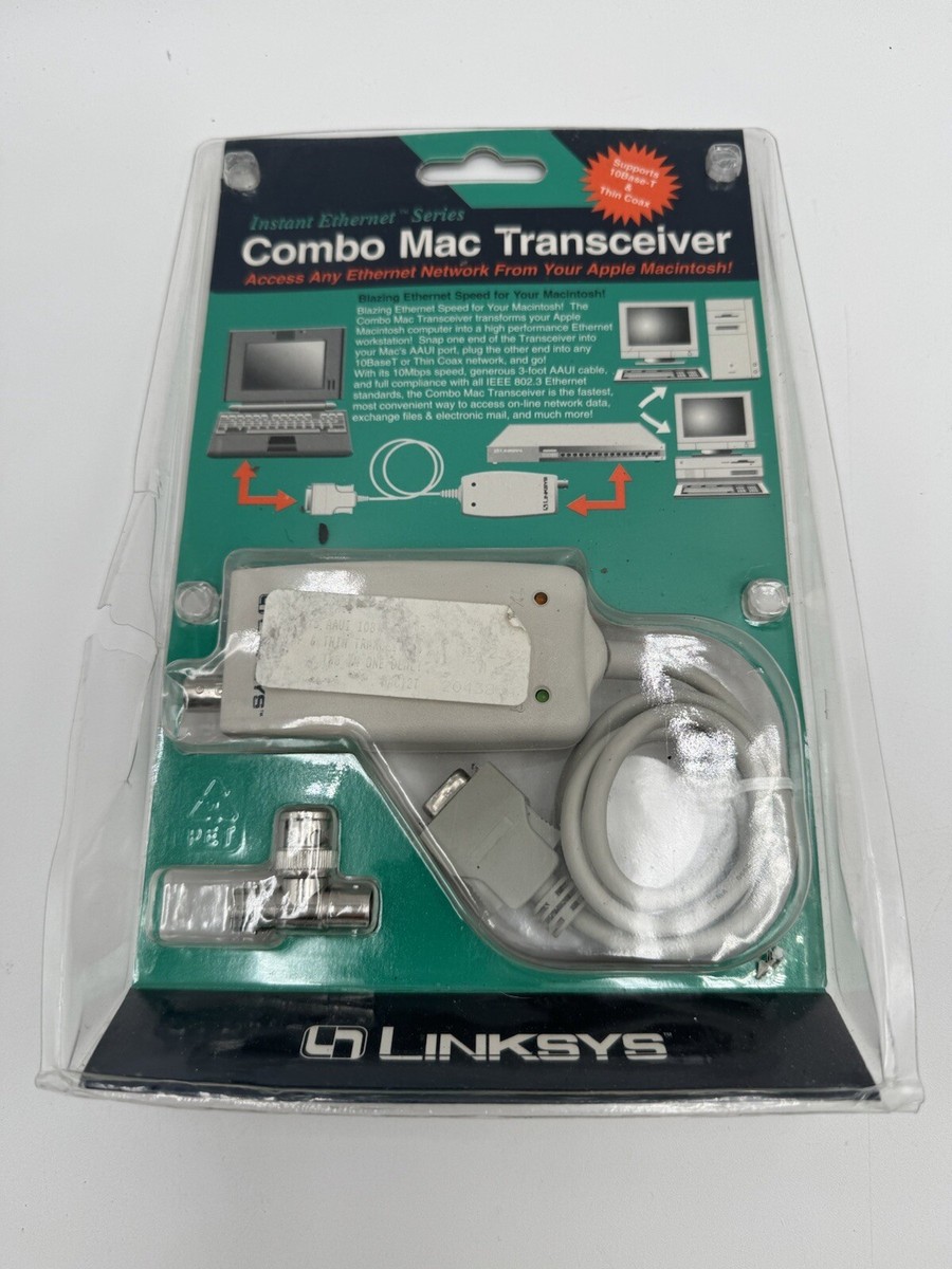 Vintage Combo Mac Transceiver Access Ethernet Network For