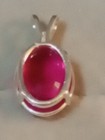 EARTHMINED CERTIFIED GEM TESTED HEATED PINK SAPPHIRE 9.27ct 925S PENDANT & CHAIN — photo 3