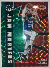 LEBRON JAMES 2020/21 PANINI MOSAIC JAM MASTERS GREEN PRIZM REFRACTOR #10 MINT