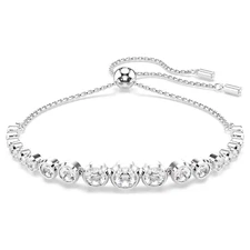 Imber Tennis bracelet Mixed round cuts, White, Rhodium plated 5705451