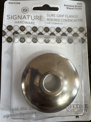 Signature Hardware Sure Grip Flange Brushed Nickel 1/2'' OD B23