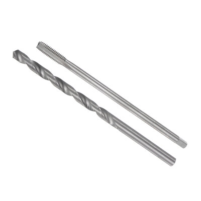 M8 x 1.25 150mm Length Thread Milling Straight Flute Tap 8mm Twist Drill Bit Set