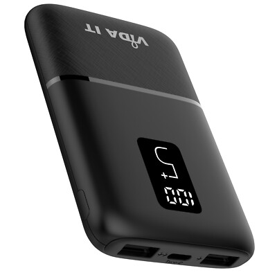 Small Battery Pack Charger Portable Mini USB-C Power Bank for iPhone Cell Phone