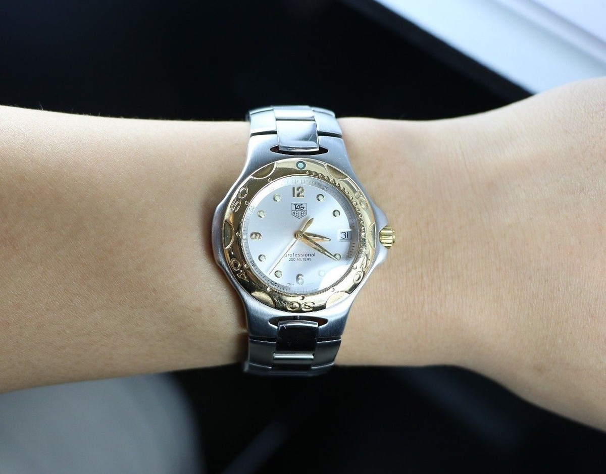 Men's Tag Heuer WL1150 18K Yellow Gold Stainless Steel 41mm Wrist