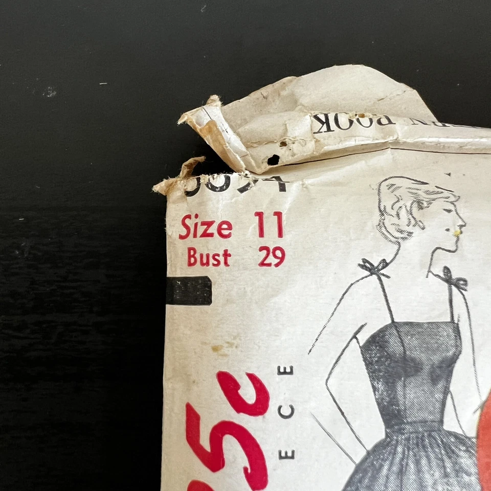 Vintage 1950s Simplicity 3694 Bodice Evening Skirt Bolero Sewing Pattern 11 CUT - Image 3 of 4