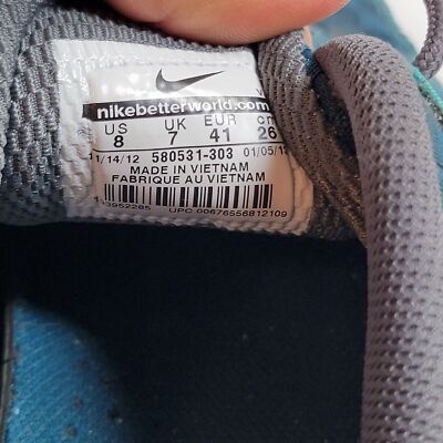 Nike Free 5.0 EXT Mens 8 Woven Mid Turquoise White Athletic Shoes 580531 303 $_57.JPG?set_id=880000500F main image 3