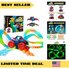 USA Toyz Zero-G Glow Race Track for Kids- 60pcs