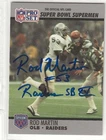 ROD MARTIN  SIGNED 1990 PRO SET SUPER BOWL SUPERMEN CARD AUTOGRAPH RAIDERS