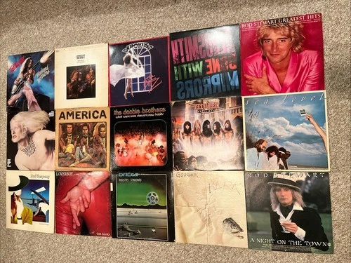 Lot Of 24 Rock Vinyl:Black Sabbath,Aerosmith,Foreigner,Dreg,Krokus,Angel,Spirit