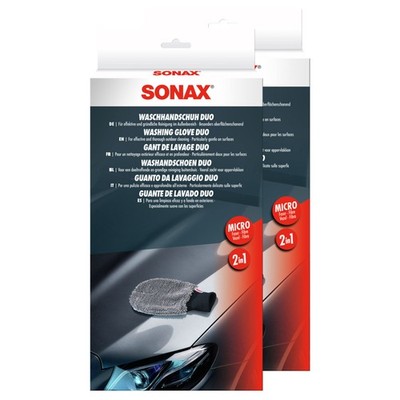 Waschhandschuh WaschHandschuh Duo SONAX 2 Stück Handschuh KFZ Auto Car Wash Mitt