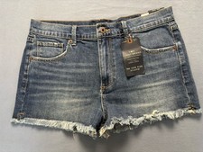Lucky Brand High Rise Shortie Denim Shorts Womens 10/30 NWT Cutoff