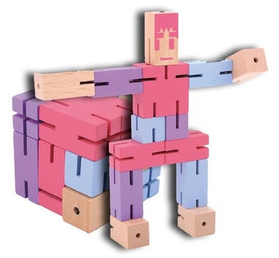 IQ-Test ''Puzzle Boy'' aus Holz violett, lila, hellblau