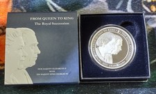 2022 BARBADOS 5 DOLLARS FROM QUEEN TO KING .999 SILVER COINS!
